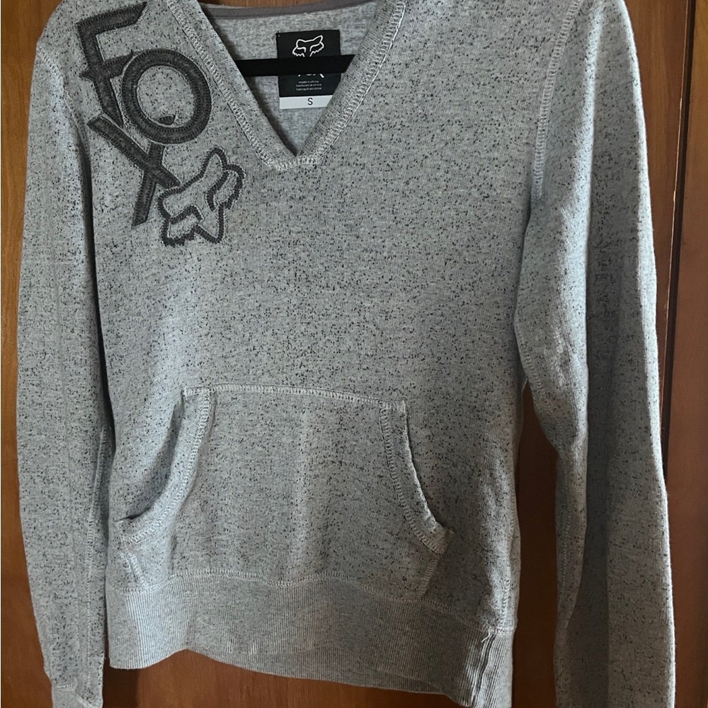 Fox Heather Gray V-Neck Pullover